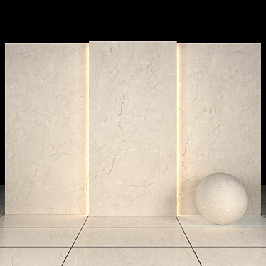 Aria Beige Marble: Luxury Texture Set 3D model image 1 