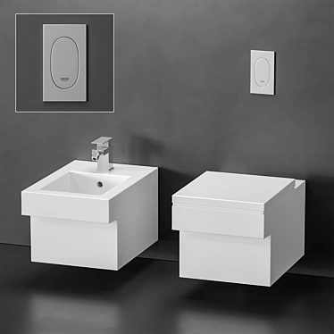 GROHE Cube Suspension: Modern & Space-saving 3D model image 1 