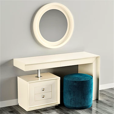 Franco Furniture | Dressing table with ottoman and mirror 5