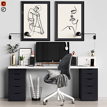 Ikea Workplace 2015: Functional and Versatile 3D model image 1 