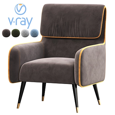 Elegant Giselle Chair: Sophisticated Design & Exceptional Comfort 3D model image 1 