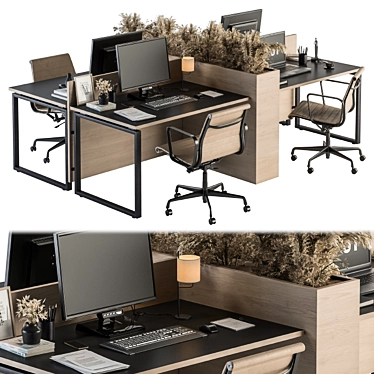 SleekWork Office Set 20 - Modernize Your Workplace 3D model image 1 