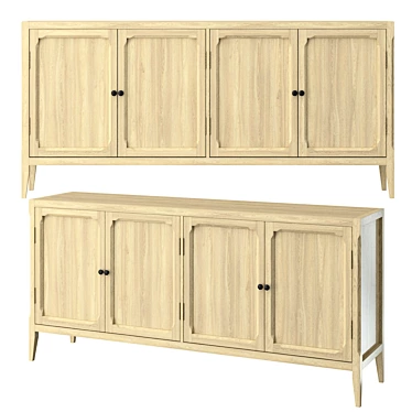 Eugenie Four-Door Sideboard: Elegant Storage Solution 3D model image 1 