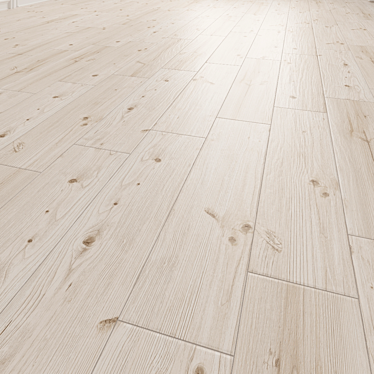 Cedar White Floor Tile: Exquisite Wood Texture at Your Feet 3D model image 1 