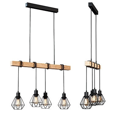 Elegant Townshend Pendant Light 3D model image 1 