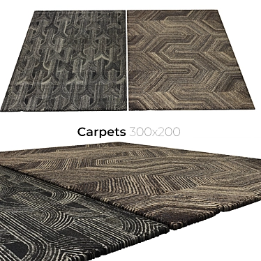  Luxurious Handmade Carpets: 8,754 Polys, 8,808 Verts 3D model image 1 