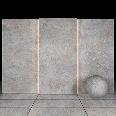 Elegant Lava Gray Marble Slabs & Tiles 3D model image 1 