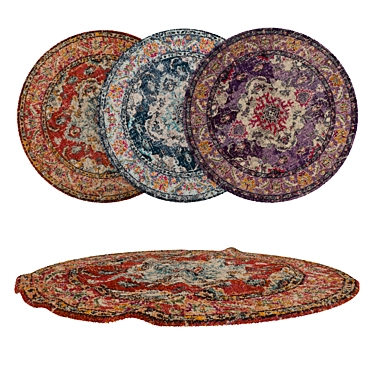 Versatile Round Carpet Set 209 3D model image 1 