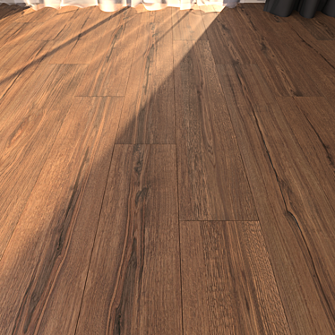 Elegant Nut Parquet: 20x120 cm 3D model image 1 