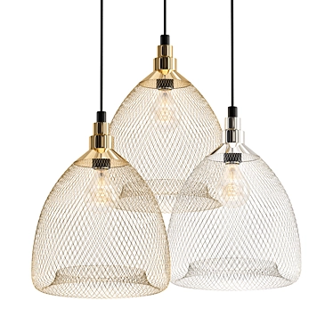 Bobby Mesh Pendant Light 3D model image 1 