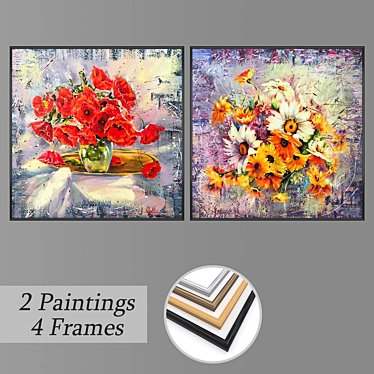 Modern Wall Art Set 3128 3D model image 1 