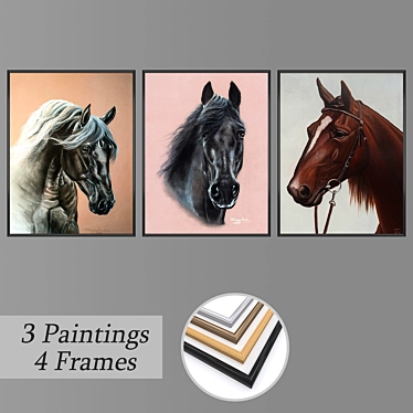 Elegant Wall Art Set 3D model image 1 