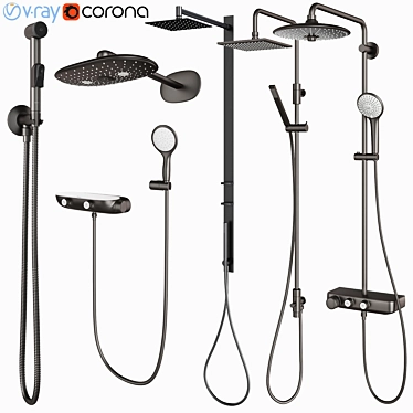 Complete GROHE Shower Systems 3D model image 1 