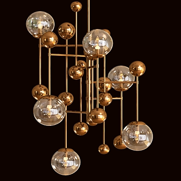 Elegant Belmont Chandelier - Stunning Lighting Fixture 3D model image 1 