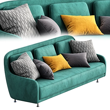 Elegant Audrey Sofa: Timeless Comfort and Style 3D model image 1 