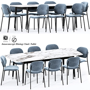 Inno Concept Dining Chair Table: Versatile and Elegant Solution 3D model image 1 