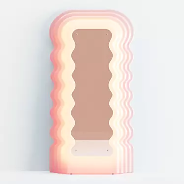 Pink Neon Fibreglass Mirror: Ultrafragola 3D model image 1 