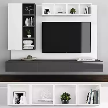 Modern TV Stand Set 117 3D model image 1 