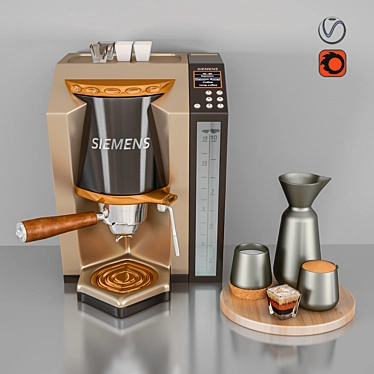 Premium Siemens Coffee Machine 3D model image 1 