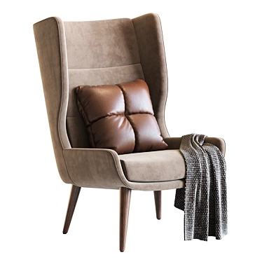 Hush Armchair: Stylish, Comfortable, and Durable 3D model image 1 