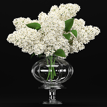 Elegant Orchid Glass Vase 3D model image 1 