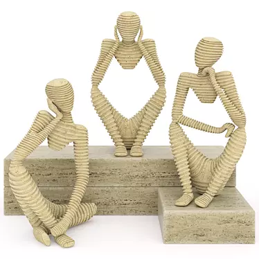 Abstract figurines "Thinker" in the Scandinavian style