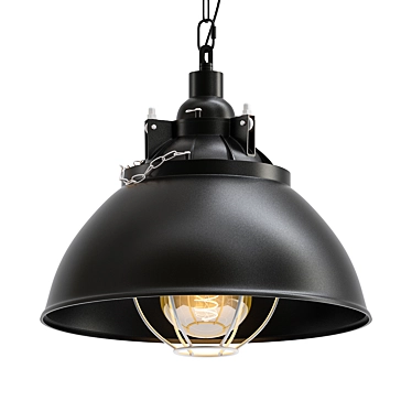 Sleek Industrial Pendant Light 3D model image 1 