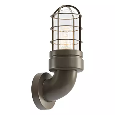 Vintage Bunker Wall Sconce 3D model image 1 