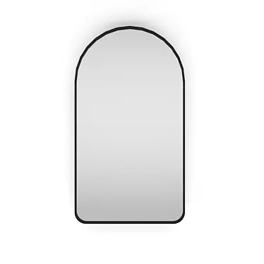 Sleek Arched Mirror: Thin Metal Frame 3D model image 1 