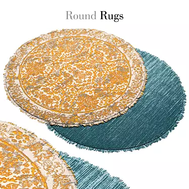 Circular Rugs: Modern & Stylish 3D model image 1 