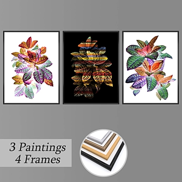 Elegant Wall Art Set 3D model image 1 