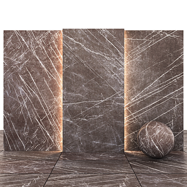 Elegant Gray Stone Texture 3D model image 1 