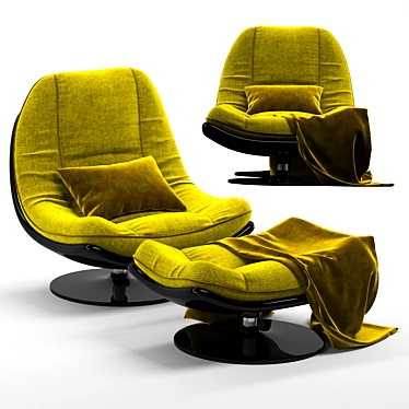 360° Rotation Axis Swivel Armchair 3D model image 1 