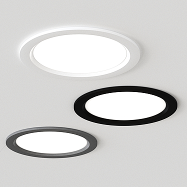 Sleek Vale-Tu Flat Large - LTS Recessed Spotlight 3D model image 1 