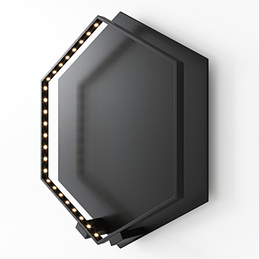  HEXA WALL Black: Minimalist LED Wall Lamp by Le Deun 3D model image 1 