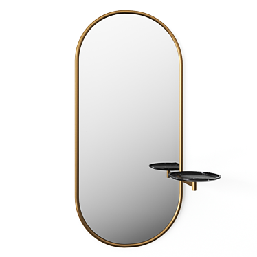 Sp01 Michelle Oval Metal Mirror 3D model image 1 