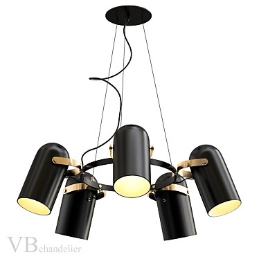 Elegant VB Chandelier: 3D Model for V-Ray 3D model image 1 