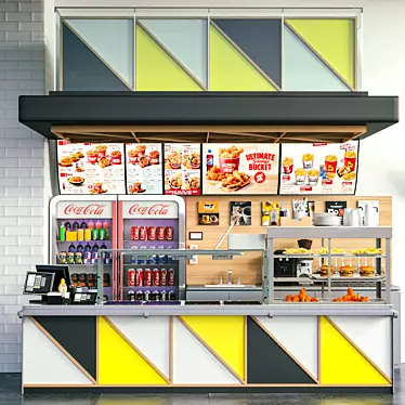 Cozy Coffee Kiosk & Fast Food Haven 3D model image 1 