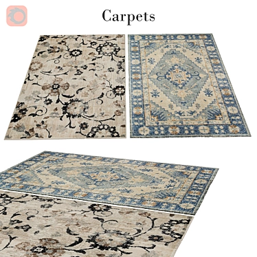 Elegant Polys Vets Rug 3D model image 1 