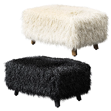 Yeti Cabana Footstool: Luxurious Comfort in Two Stunning Colors 3D model image 1 