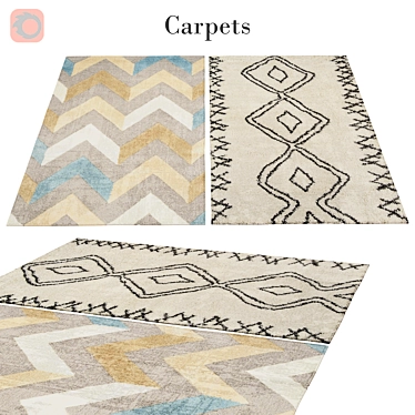 Modern Rug with 3,888 Polygons 3D model image 1 