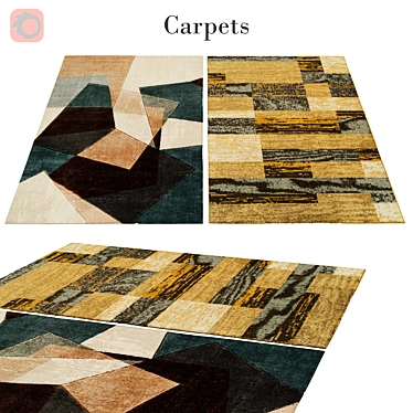 Elegant Polys Vets Rug 3D model image 1 