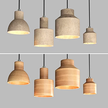 Oslo Concrete Pendant Light 3D model image 1 