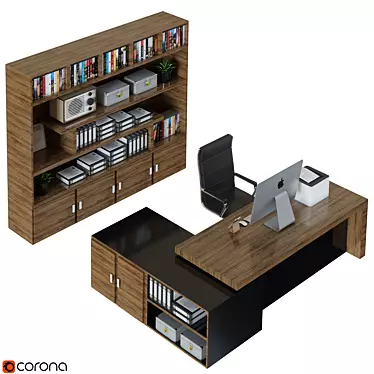Modern Office Furniture Collection 3D model image 1 