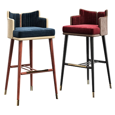 Ervin Bar Chair: Stylish and Comfortable 3D model image 1 