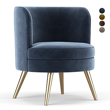 Beadle Accent Chair: Timeless Elegance 3D model image 1 
