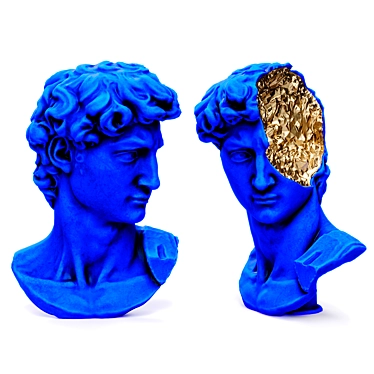 Michelangelo David Halfhead Bust 3D model image 1 