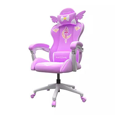 Sailor Moon Pink Gaming Chair 3D model image 1 