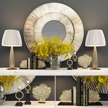 Elegant Home Decor Set 3D model image 1 