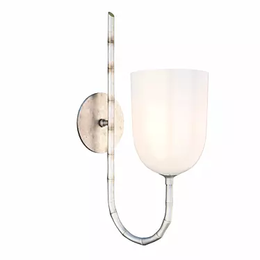 Elegant Edgemere Silver Wall Light 3D model image 1 